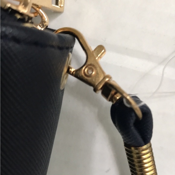 REBECCA & RIFKA NAVY BLUE DOUBLE ZIPPER WRISTLET WALLET - Picture 5 of 13